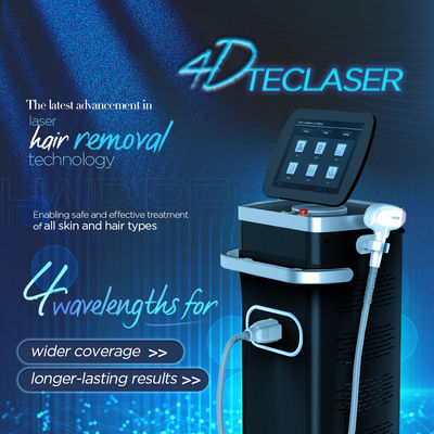 4 comprimentos de onda Gelo Titânio 808 Diodo Laser 755 808 1064 Para remoção de cabeloPopular
